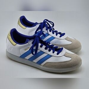 Adidas Samba Lionel Messi Indoor Soccer Shoes ID3550 White Blue Gold Argentina 9